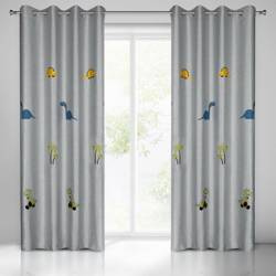 ZASŁONA GOTOWA DINO 140 X 250 CM SREBRNY