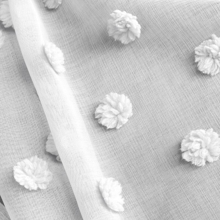 ZASŁONA GOTOWA D91 STELLA NA TAŚMIE 140 X 270 CM BIAŁY