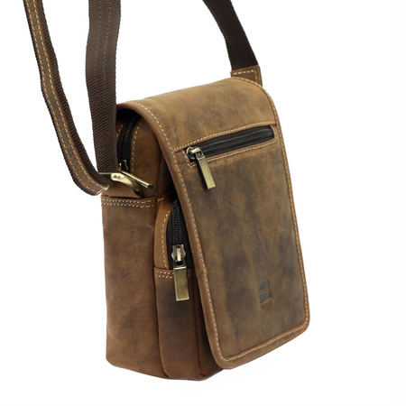 Torba saszetka na ramię męska skórzana skóra naturalna Nordee