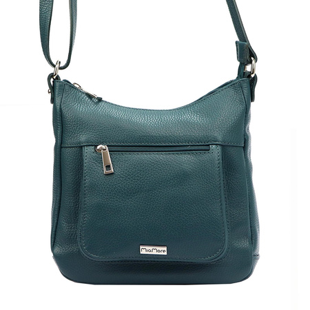 MiaMore torebka listonoszka skóra naturalna niebieski