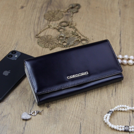 Portfel damski skórzany skóra naturalna Gregorio 