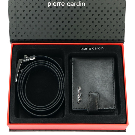 Zestaw na prezent dla mężczyzny portfel i pasek męski skórzany Pierre Cardin