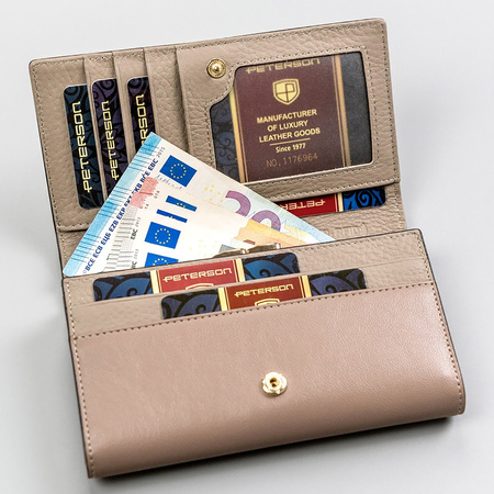 Portfel damski skóra naturalna skórzany Peterson