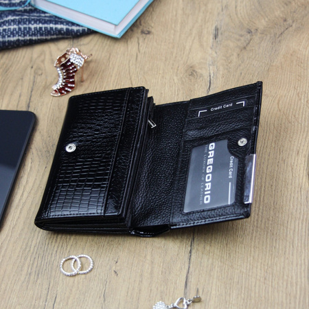 Portfel damski skóra naturalna skórzany Gregorio 