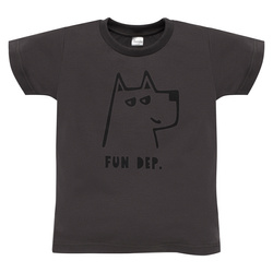 T-shirt OLIVIER grafitowy,pies 80