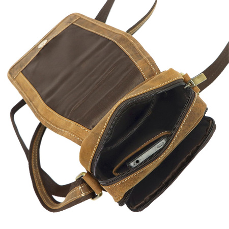 Torba saszetka na ramię męska skórzana skóra naturalna Nordee