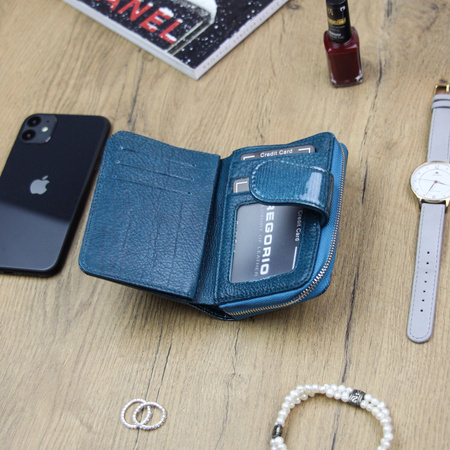 Portfel damski skórzany skóra naturalna Gregorio