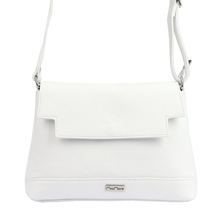 MiaMore torebka listonoszka skóra naturalna biały