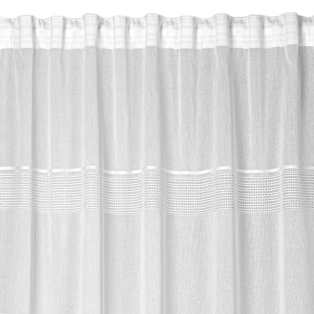 FIRANA GOTOWA INES NA TAŚMIE 140 X 270 CM BIAŁY