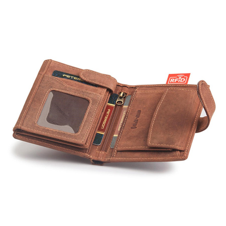 Portfel męski skórzany skóra naturalna  Peterson 