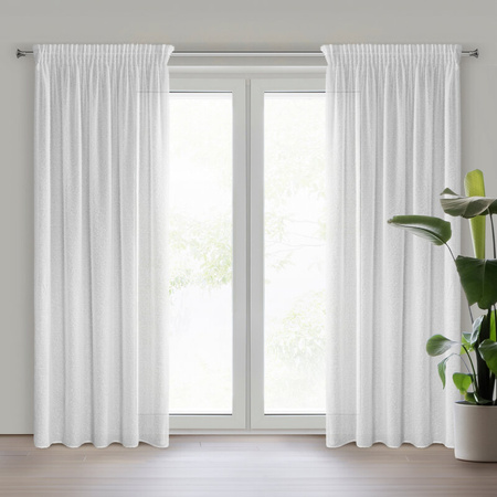 ZASŁONA GOTOWA AGIS NA TAŚMIE 140 X 270 CM BIAŁY