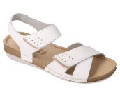 Inblu sandały skórzane damskie białe