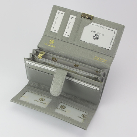 Gregorio portfel skóra naturalna licowa czarny GS-102 - kobieta