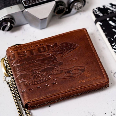 Portfel męski skórzany skóra naturalna  Peterson