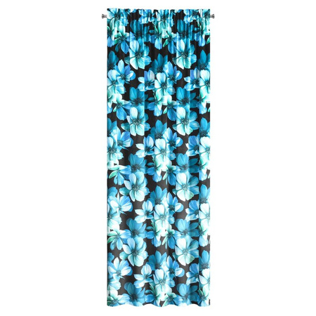 ZASŁONA GOTOWA KLEO NA TAŚMIE 140 X 270 CM CZARNY