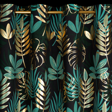 ZASŁONA GOTOWA MALTA 140 X 250 CM CZARNY