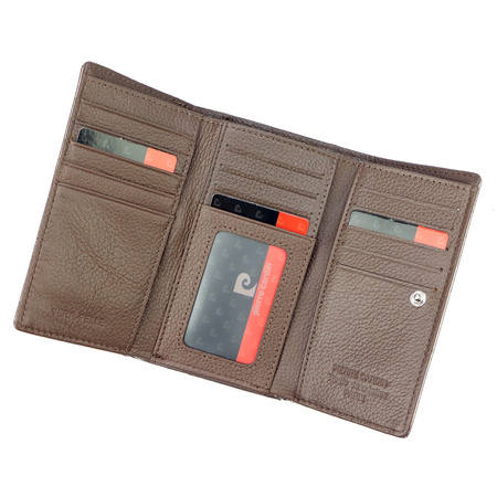 Pierre Cardin portfel skóra naturalna szary 02 LEAF 108 - kobieta