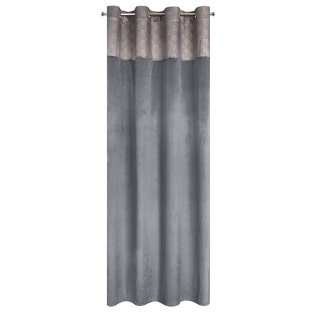 ZASŁONA GOTOWA D91 AGNES 140 X 250 CM GRAFITOWY