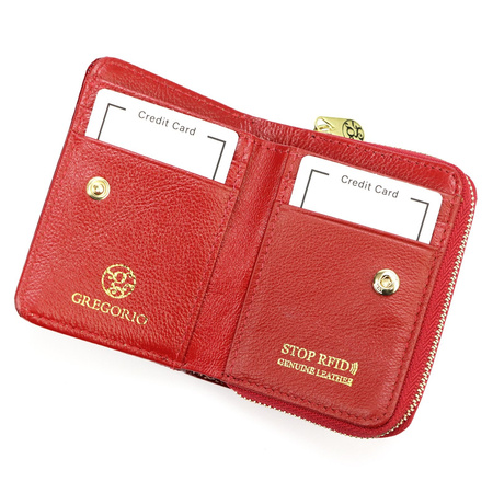 Portfel damski skórzany skóra naturalna Gregorio