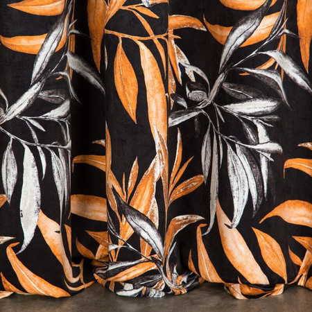 ZASŁONA GOTOWA ZOJA NA TAŚMIE 140 X 270 CM CZARNY