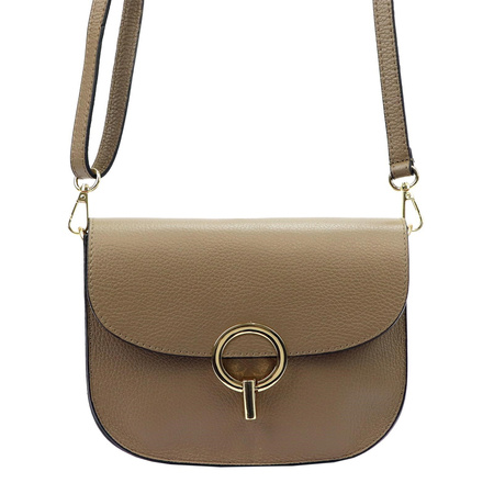 Luka torebka listonoszka skóra naturalna beżowy