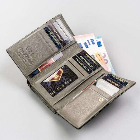 Portfel damski skórzany skóra naturalna  Peterson