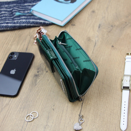 Portfel damski skórzany skóra naturalna Gregorio