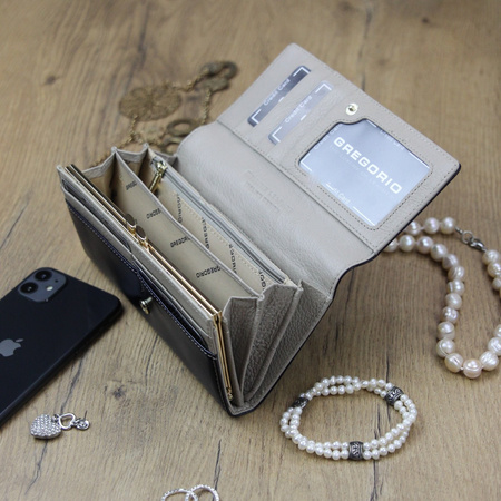 Portfel damski skórzany skóra naturalna Gregorio 