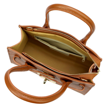 Vera Pelle torebka kuferek skóra naturalna czarny