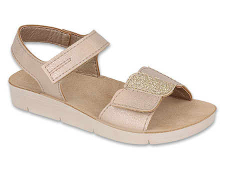 Befado sandałki dla dziewczynki beżowe 