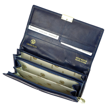 Portfel damski skórzany skóra naturalna Gregorio