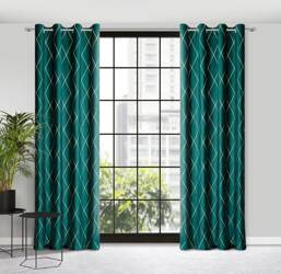 ZASŁONA DEKORACYJNA PIERRE CARDIN MARGO 140 X 250 CM TURKUSOWY