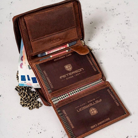Portfel męski skórzany skóra naturalna  Peterson