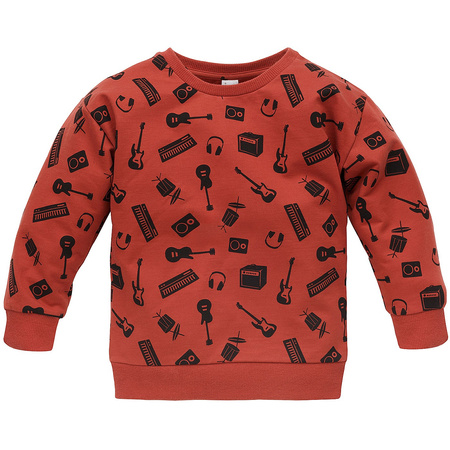 Bluza LETS ROCK czerwony,rock 140