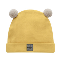 Czapka niemowlęca SCI+POM WINTER 24/25 żółty 56/62