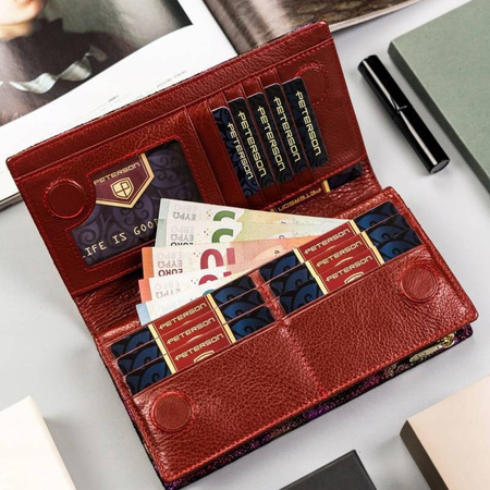 Portfel damski skórzany skóra naturalna  Peterson 