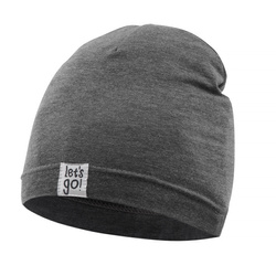 Czapka jj LETS GO szary,melanz40 110/122