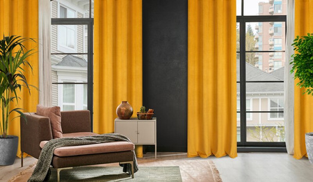ZASŁONA GOTOWA ELIZA 140 X 250 CM MUSZTARDOWY