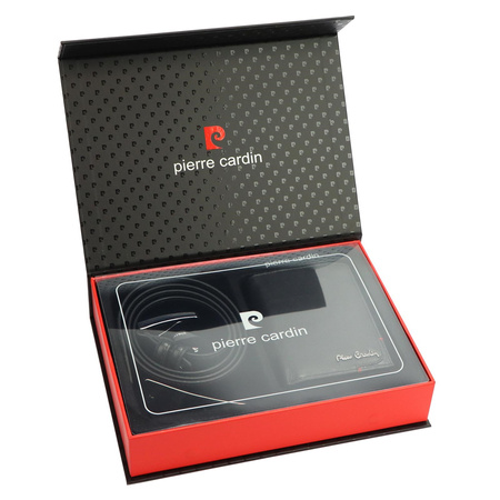 Zestaw na prezent dla mężczyzny portfel i pasek męski skórzany Pierre Cardin