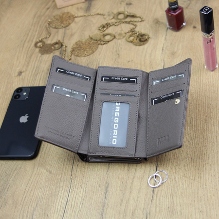 Portfel damski skórzany skóra naturalna Gregorio 