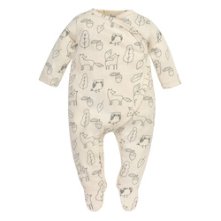 Pajacyk niemowlęcy SECRET FOREST écru,liski 50