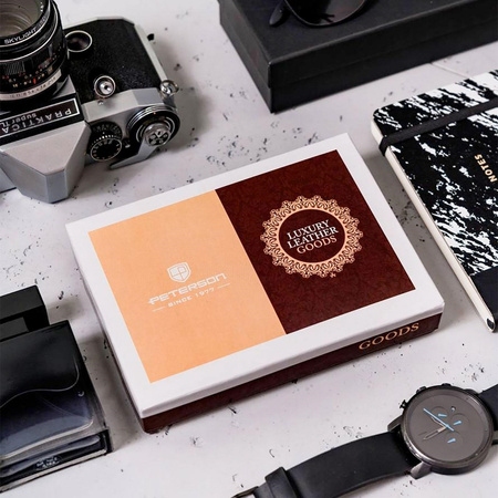 Portfel męski skórzany skóra naturalna  Peterson