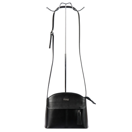 MiaMore torebka listonoszka skóra naturalna czarny