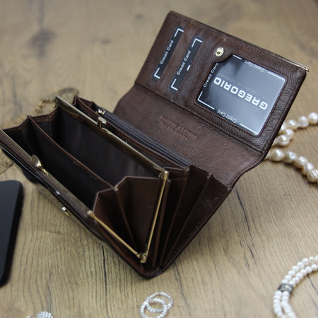 Portfel damski skórzany skóra naturalna Gregorio 