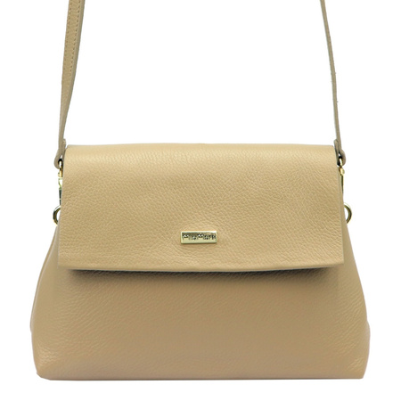 MiaMore torebka listonoszka skóra naturalna beżowy