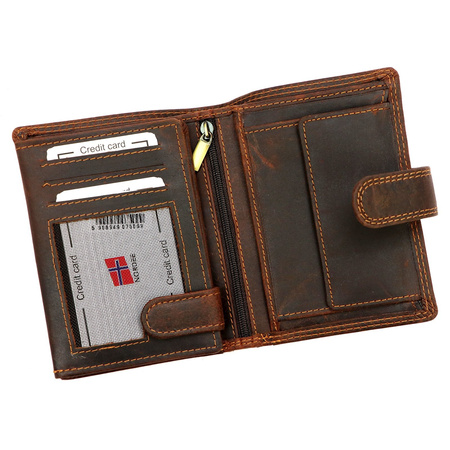 Portfel męski skórzany skóra naturalna Nordee