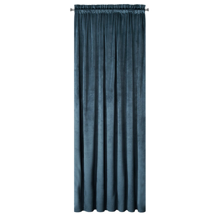 ZASŁONA GOTOWA PIERRE NA TAŚMIE 140 X 300 CM GRANATOWY