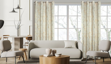 ZASŁONA GOTOWA MELODY 140 X 250 CM KREMOWY