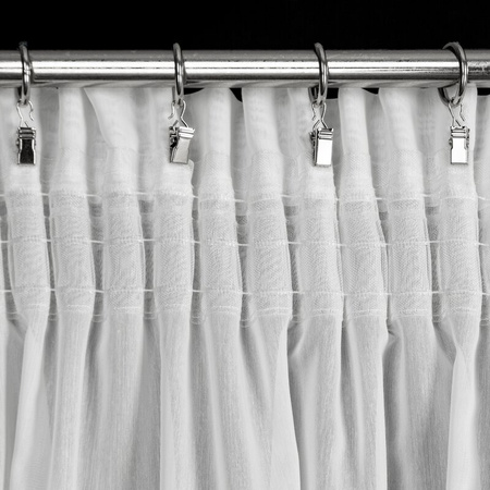 FIRANA GOTOWA ELENA NA TAŚMIE 140 X 270 CM BIAŁY