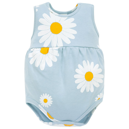 Body przez głowę RAM DAISY niebieski,stokrotki 86